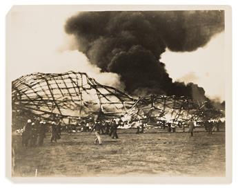 (AVIATION.) Sequence of 12 photographs depicting the Hindenburg disaster.
